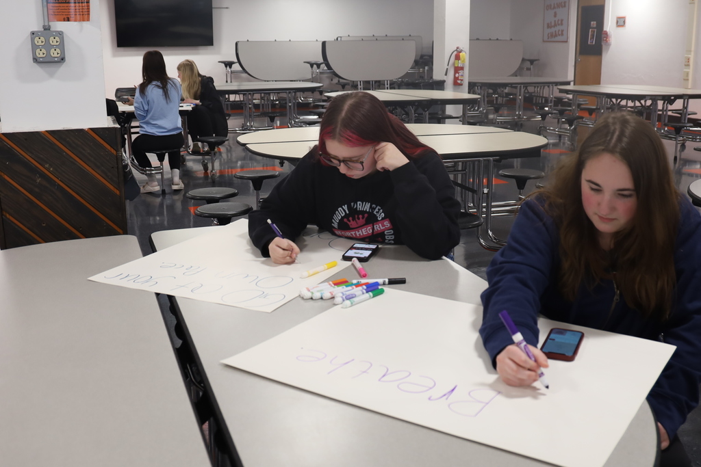 Studnets writing posters