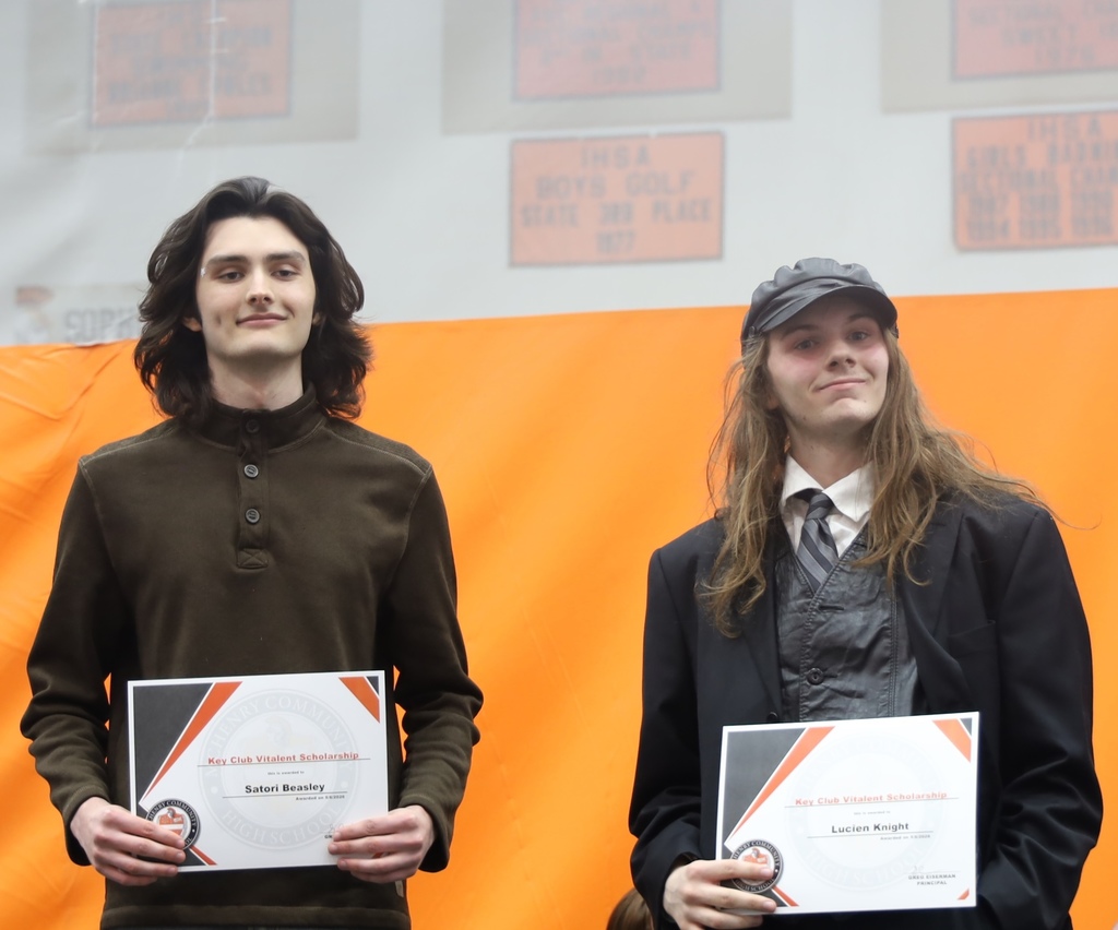 Two students with Key Club Vitality scholarship