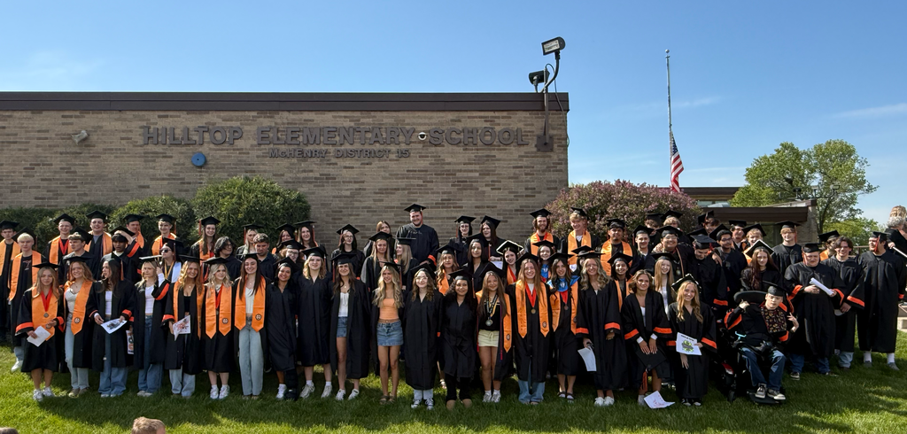 Studnets in front of HIilltop Elementary