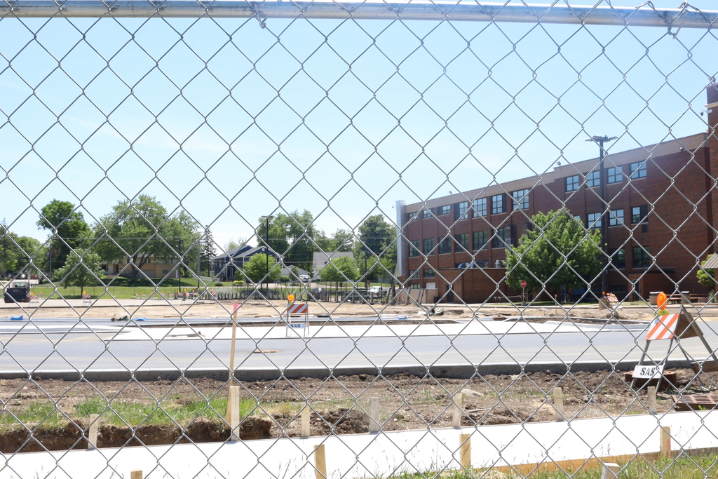 Construction in Freshman Campus parking lot
