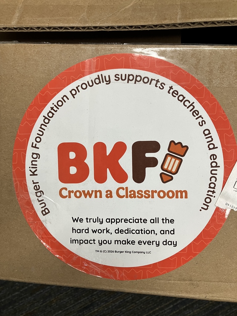 Burger King Foundation proudly supports teachers and education. BFK Crown a Classroom. We truly appreciate all the hard work, dedication, and impact you make every day. Sticker on Box