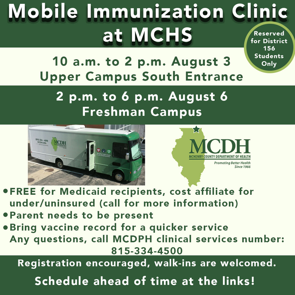 Mobile health clinic visits MCHS Aug. 3 and Aug. 6 for vaccination clinics