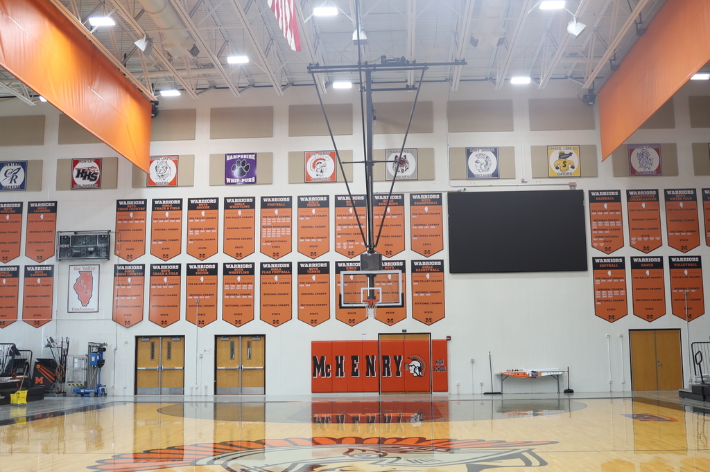 Banners in Upper Campus gym