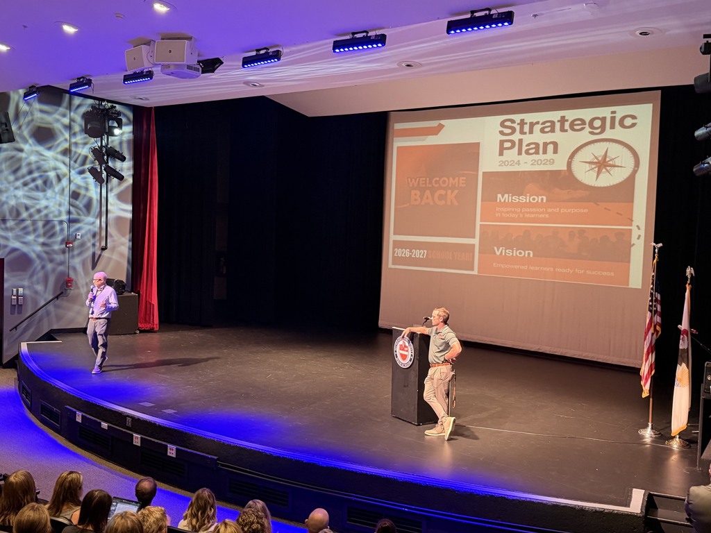 Principals on stage