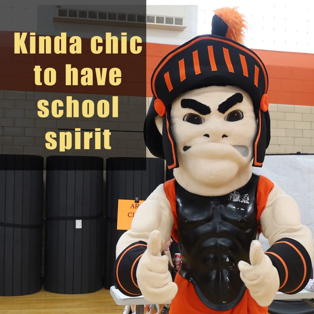 kinda chic to have school spirit with the Warrior mascot