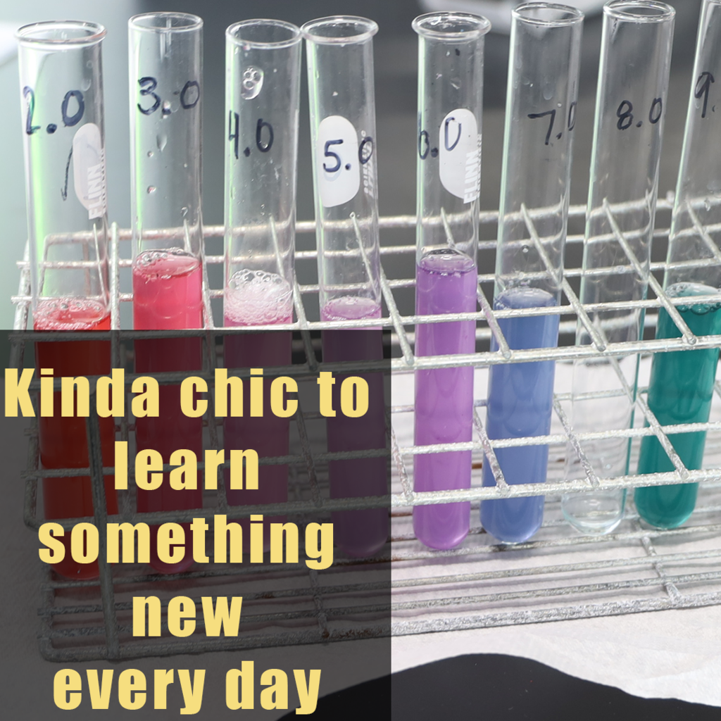 Kinda chic to learn something new every day with colorful chemistry vials
