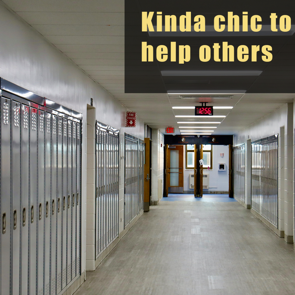 Kinda chic to help others hallway with lockers