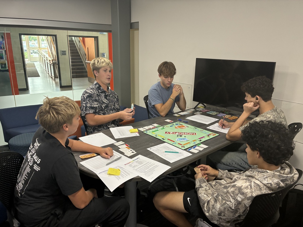 Honors Accounting II students play Accounting Monopoly to review skills