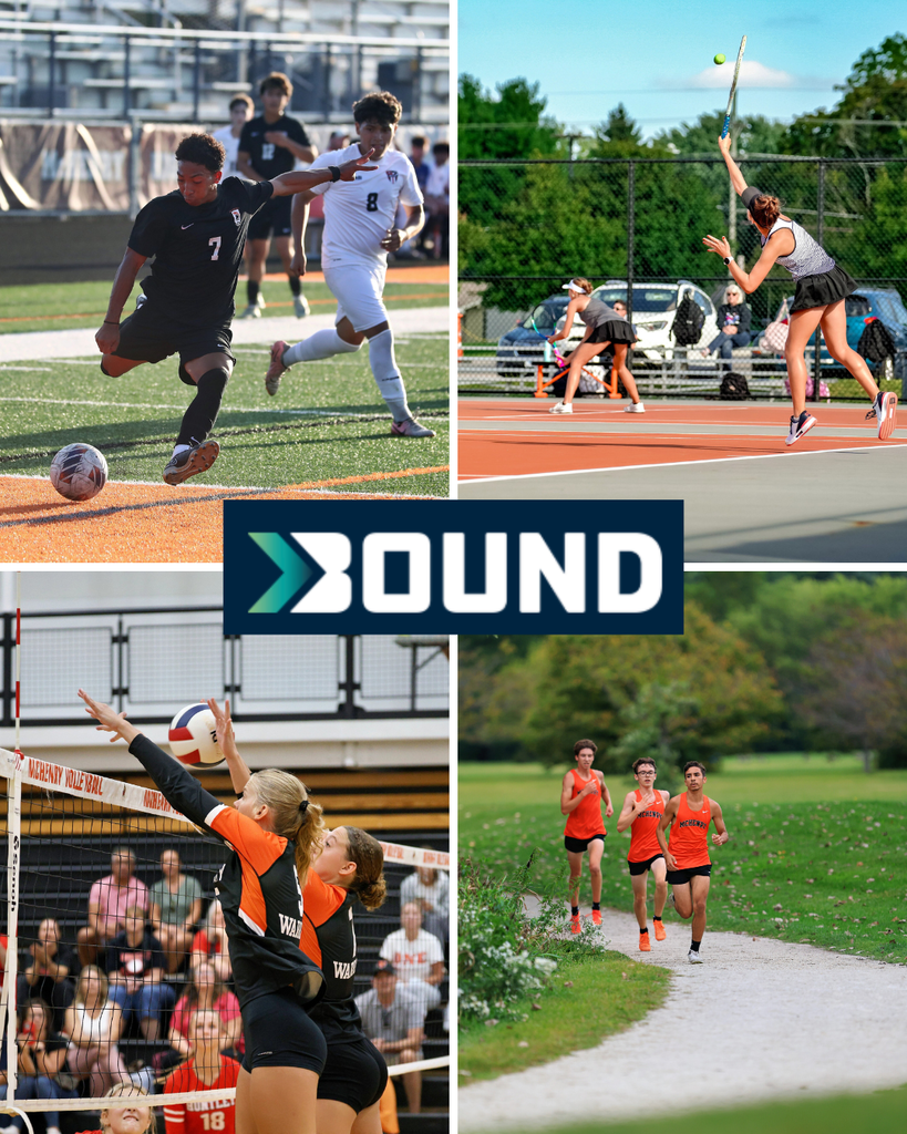 photo graphic to promote new Bound platform for MCHS athletics