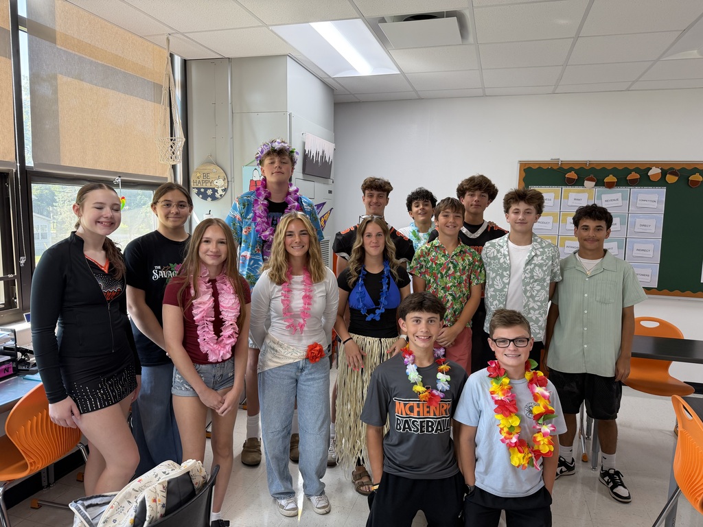 Students in Mrs. Harris' Intro to Business classes enjoyed Friday's beach theme spirit day.