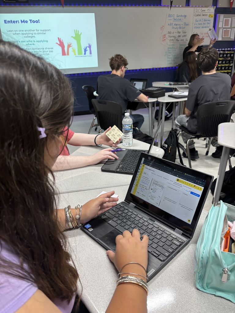 Seniors in MCHS's AVID12 class celebrated on Thursday after receiving their acceptance offers from between 4 to 11 different Illinois public colleges through the "1 Click Admit" program they opted into as juniors. The program "fast tracks" college acceptance based on solid high school GPA's between 2.0-4.0. 100% of AVID seniors who opted into the program received offers and are excited to begin next steps into their postsecondary futures!