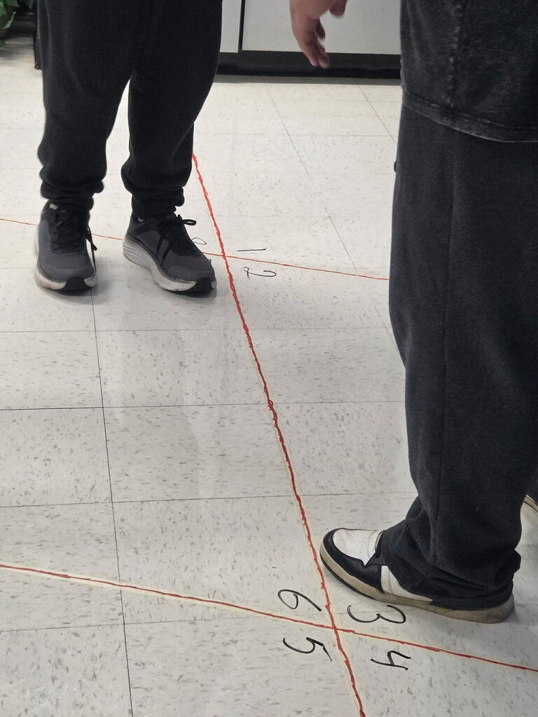 Students worked together to learn about different angles in Mr. Dunne's math class