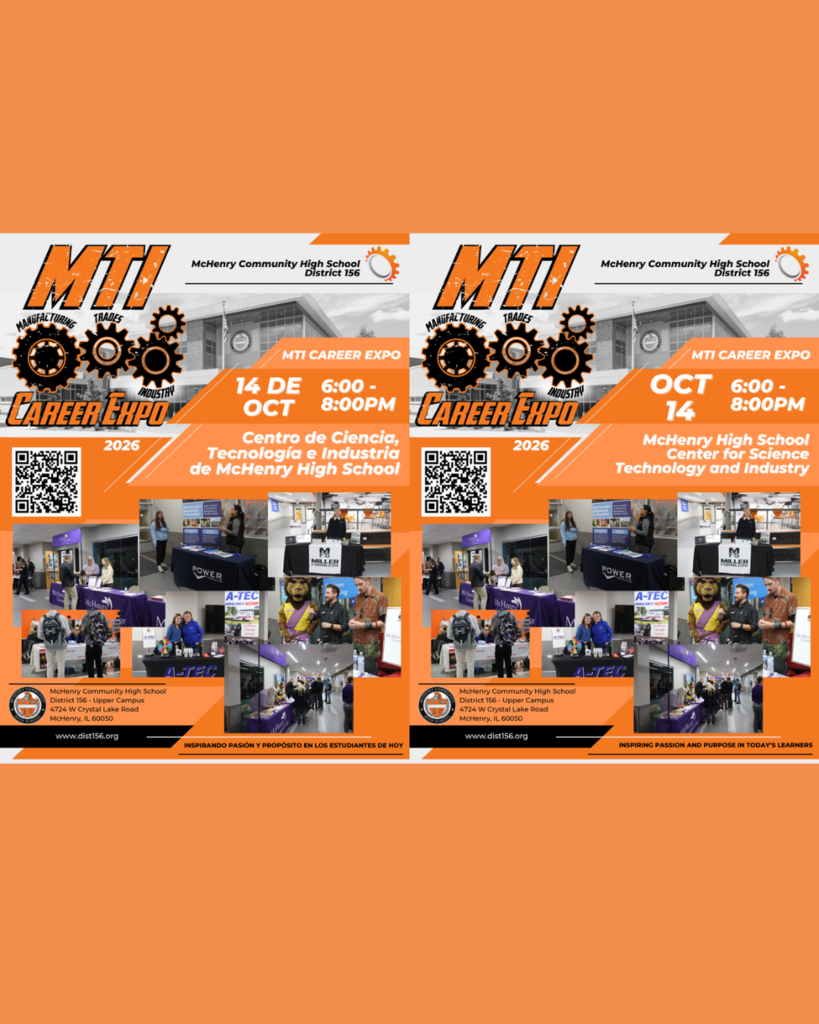 Flyers for the Oct. 14 MTI Career Expo at MCHS