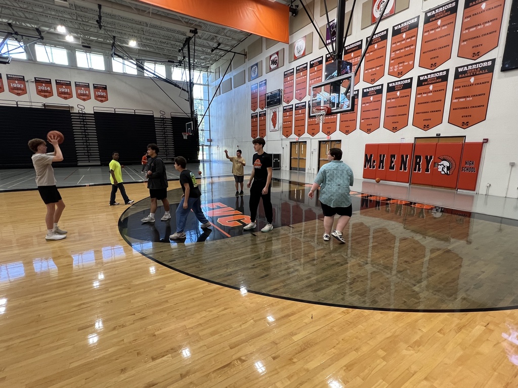 Special Olympics athletes were joined by other basketball players to work on skills together