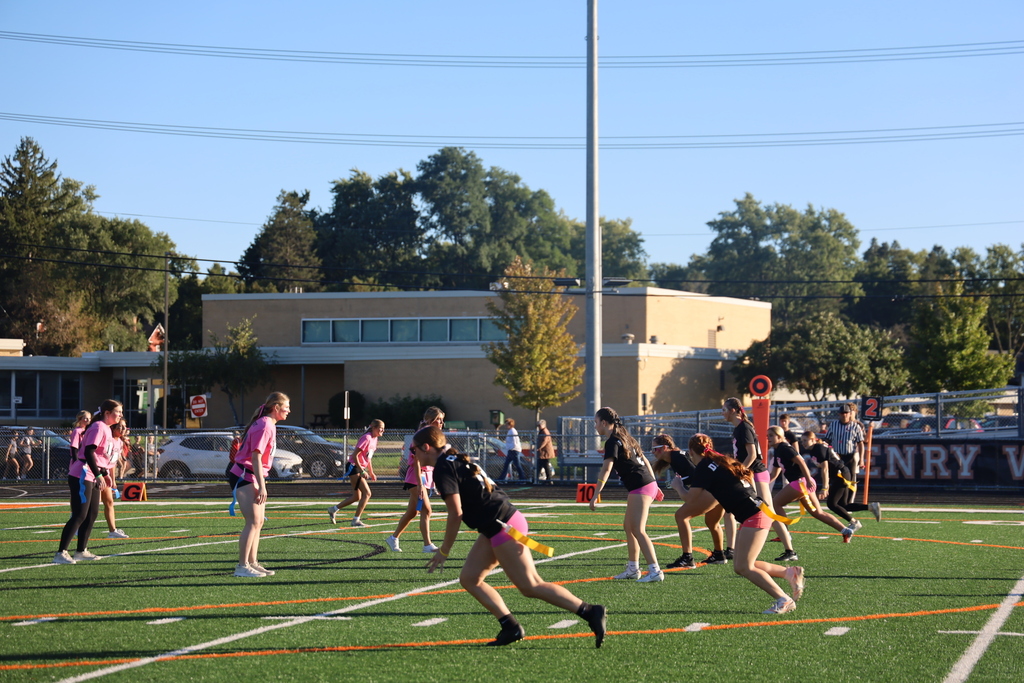 Powder Puff girls on the field