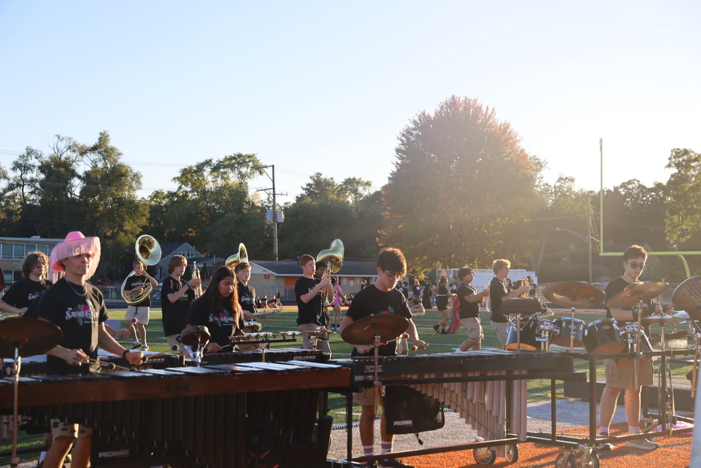 Marching band on the field