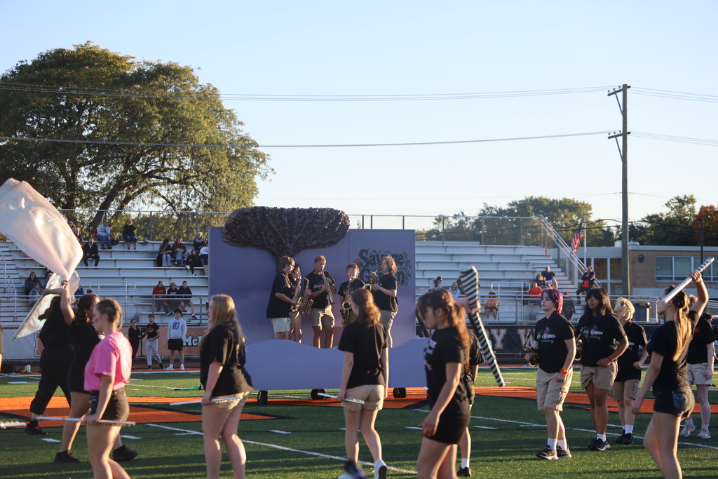 Marching band on the field 