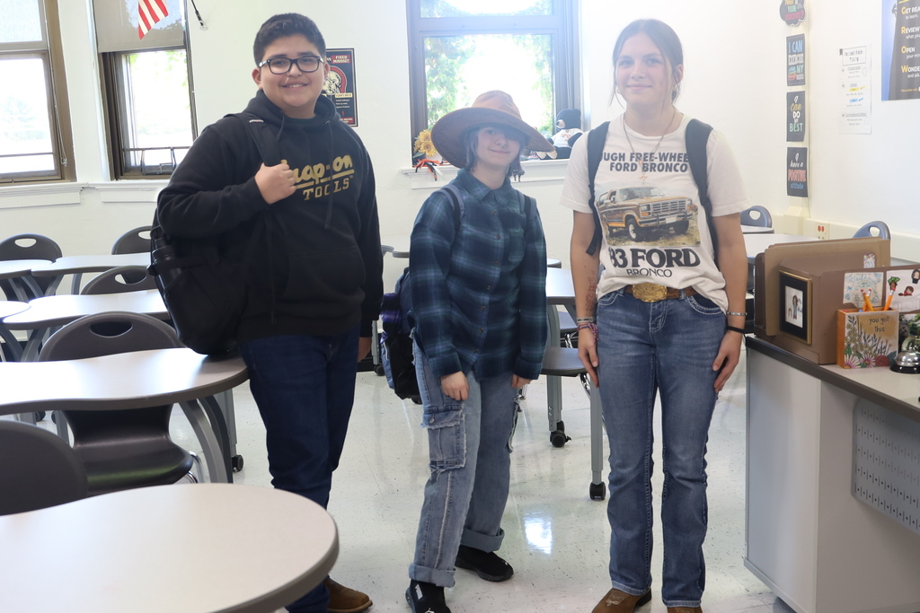 Students in western wear