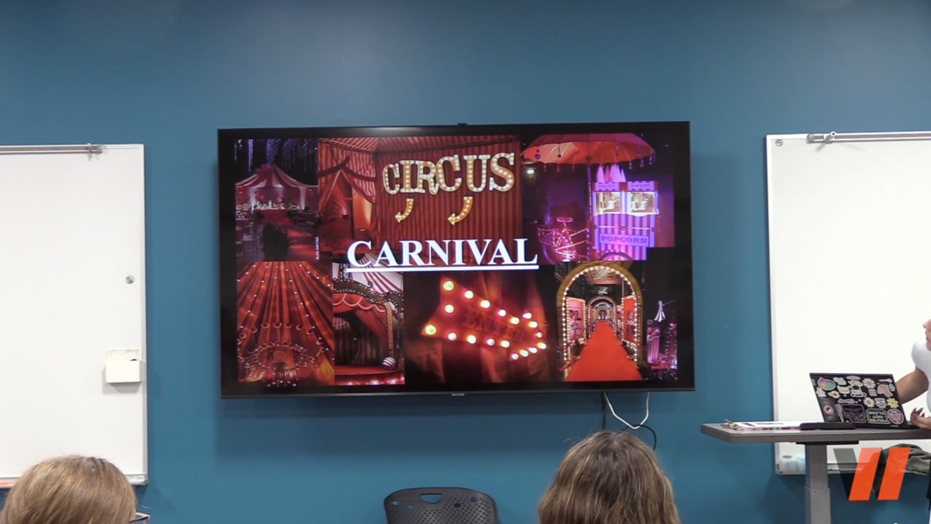 Circus Carnival theme on a slideshow