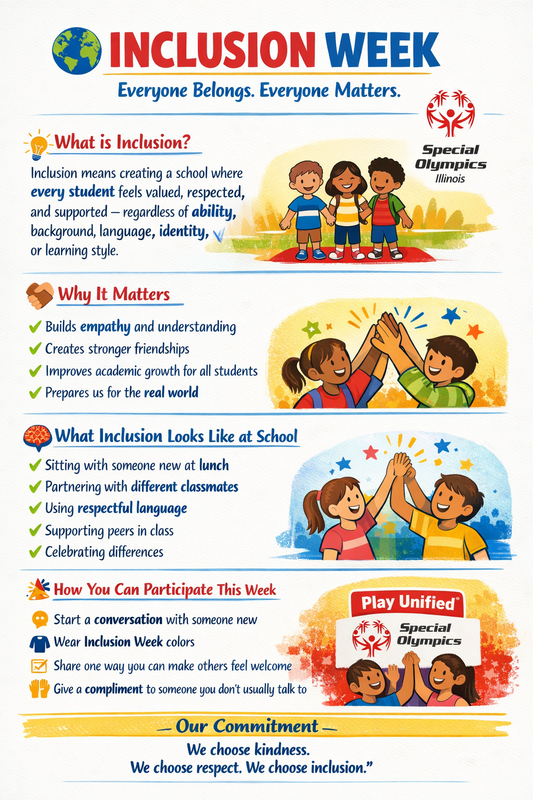 Inclusion Week graphic by the Special Olympics