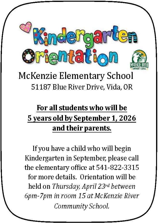 Kindergarten Orientation