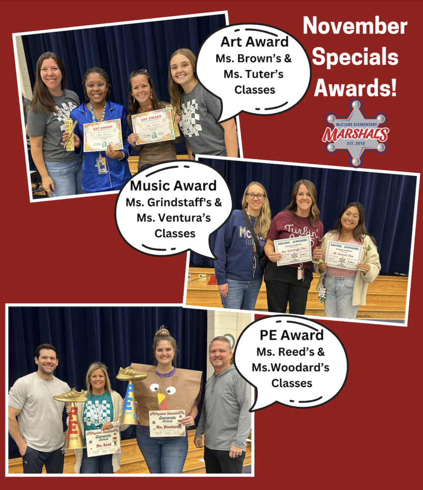 Congrats November Award Winners!