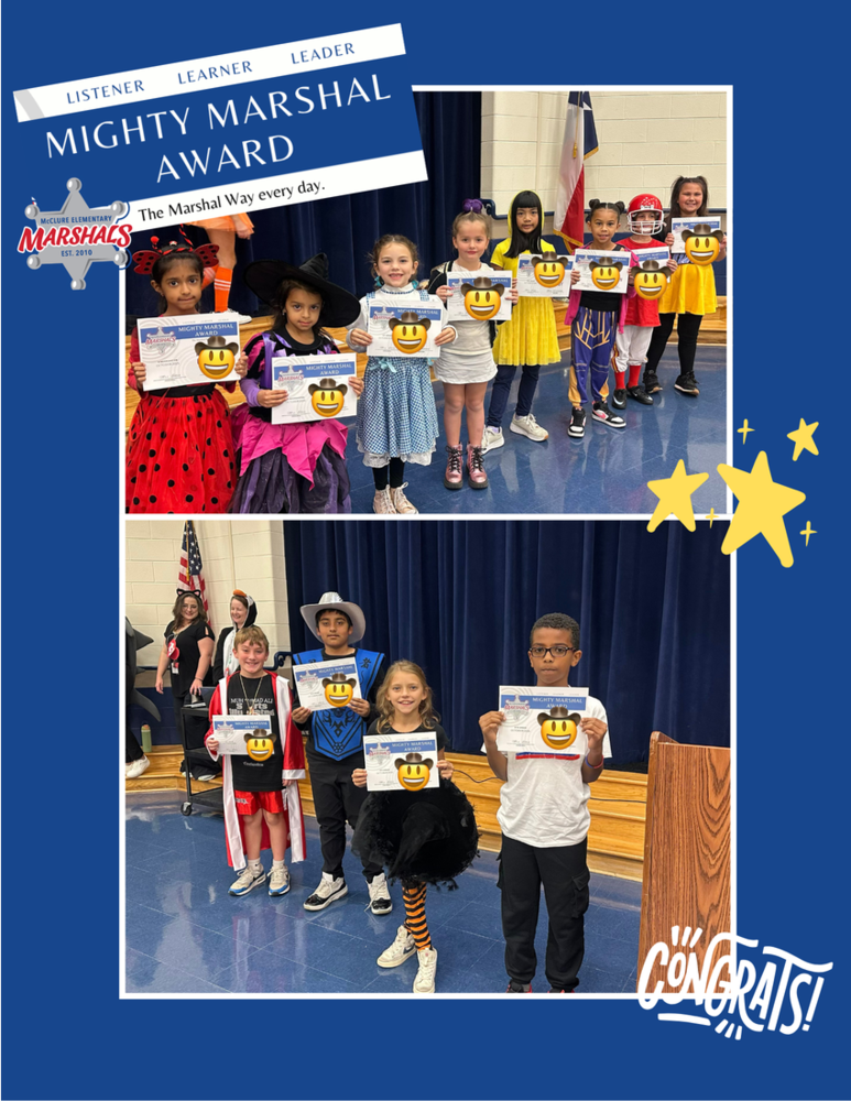 Congrats October Mighty Marshal Awards!