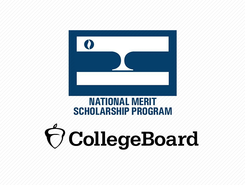 National Merit Scholarship Program and College Board logos on white background