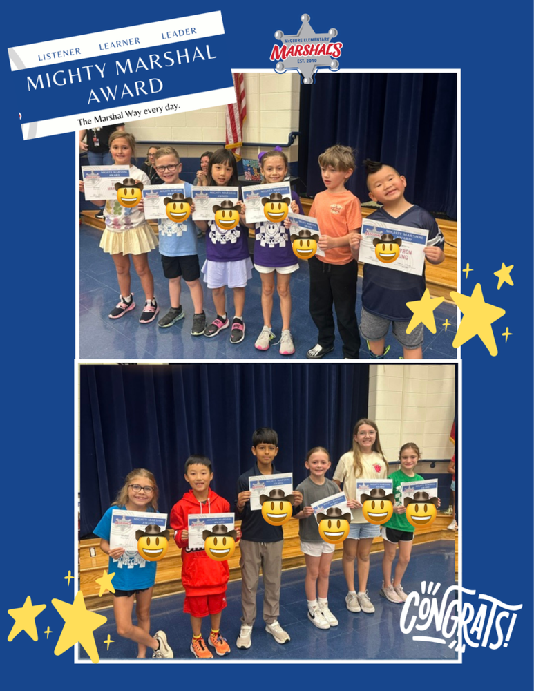 May Mighty Marshal Award Winners