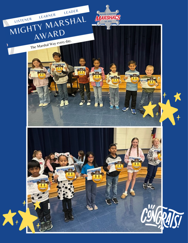 Mighty Marshal Award Winners