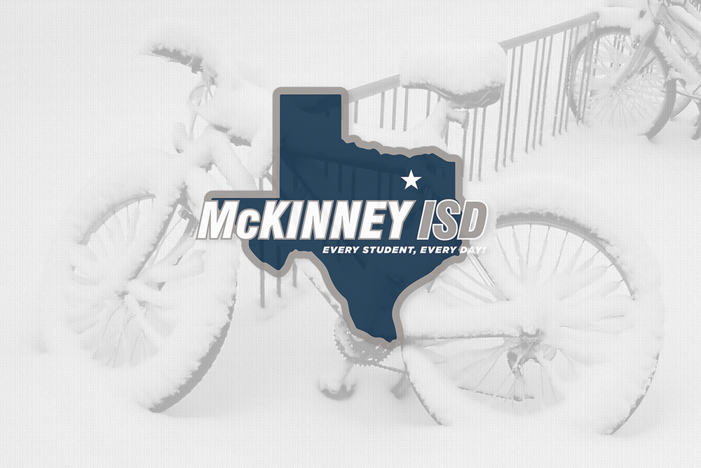 MISD logo on background image of snow cover bicycles