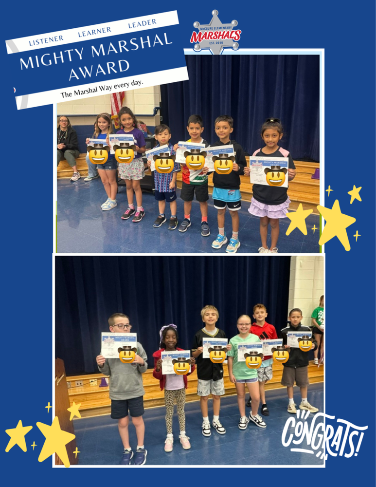April Mighty Marshal Award Winners