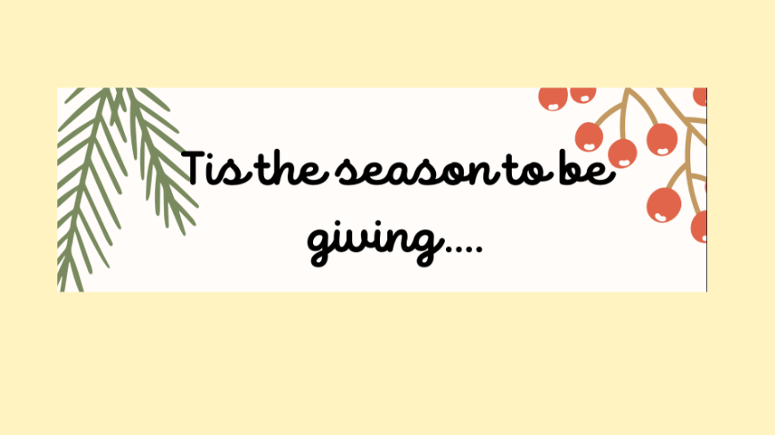 Tis the season to be giving
