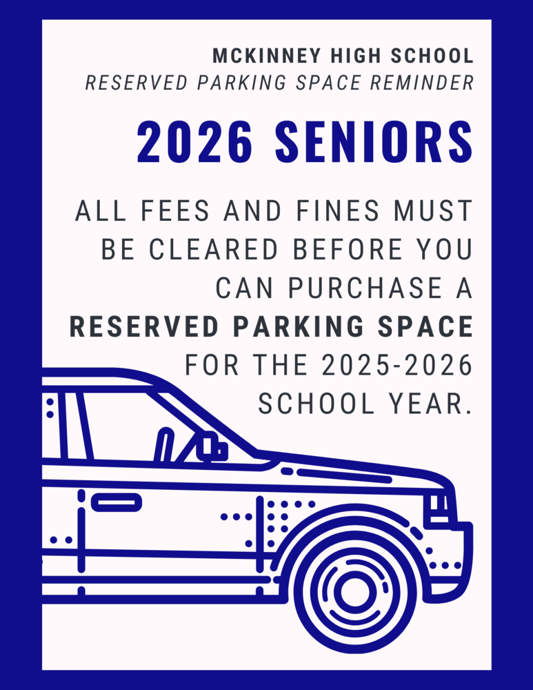 2026 SENIOR PARKING REMINDER