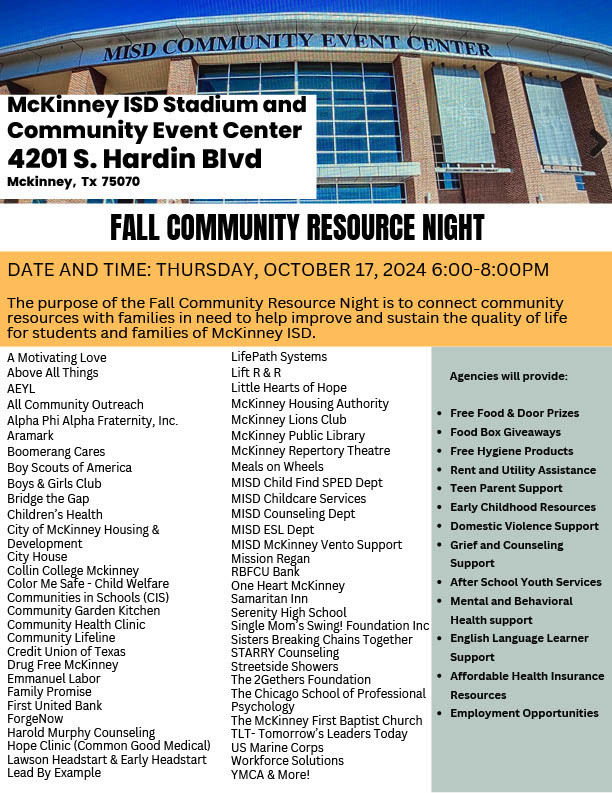 Fall Community Resource Night