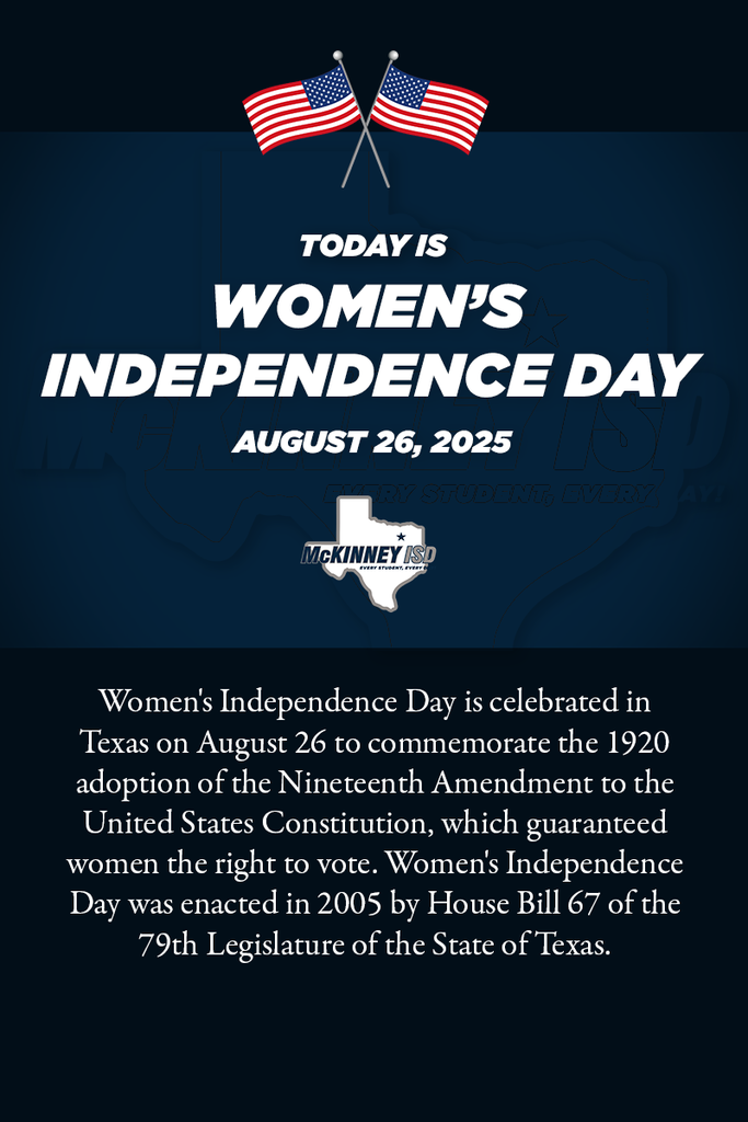 graphic with blue background and two American flags and MISD logo and contains the text of the post
