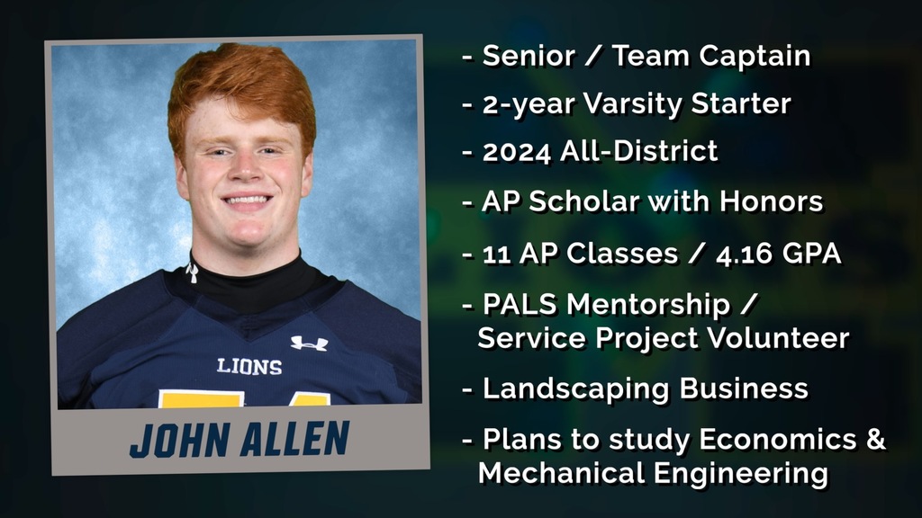Picture of Dennis Baker State Farm Scholar Athlete of the Week - John Allen
