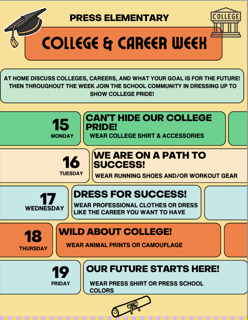Press College and Career Week, September 15th - 19th