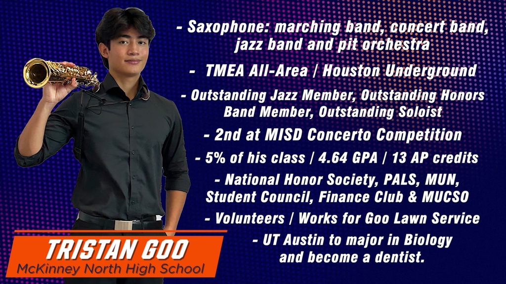 Picture of Tristan Goo from McKinney North High School