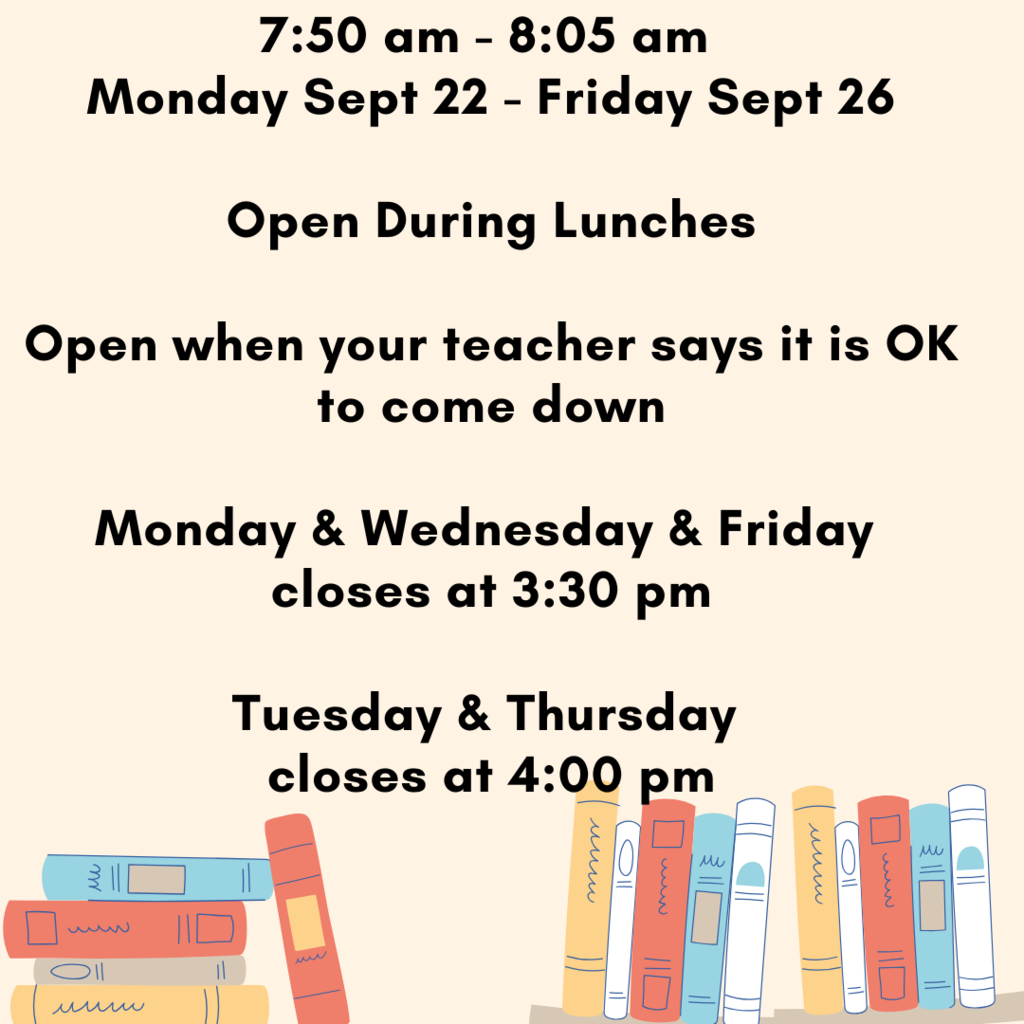 Book Fair Sept 22- 26