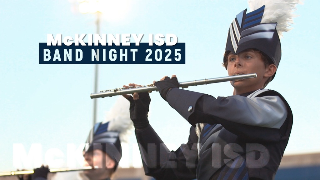 Picture of a flute player for the McKinney High School Royal Pride Marching Band