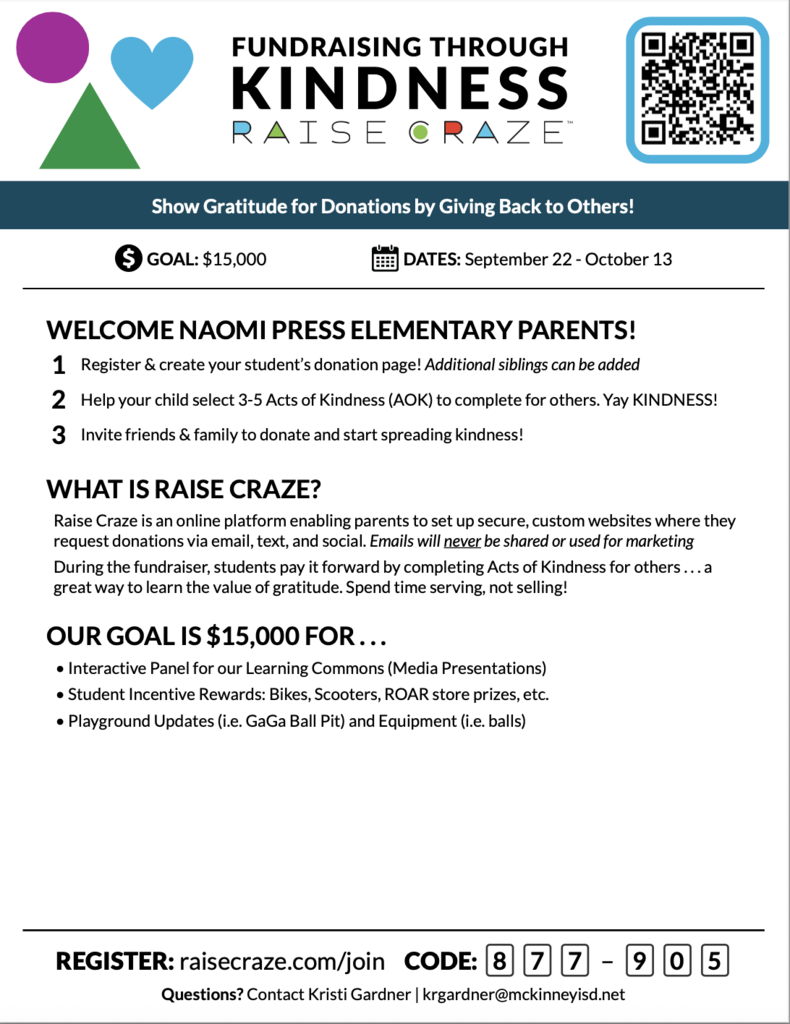 Raise Craze Fundraising Through Kindness Registration Image