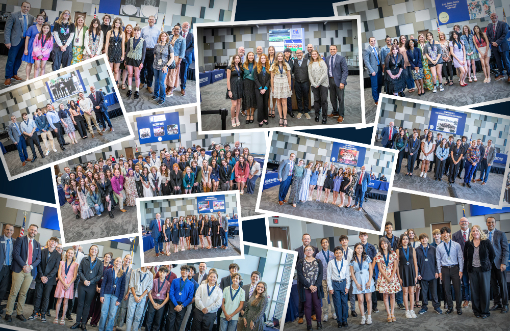 Collage of group photos of the groups mentioned in the text at board meetings