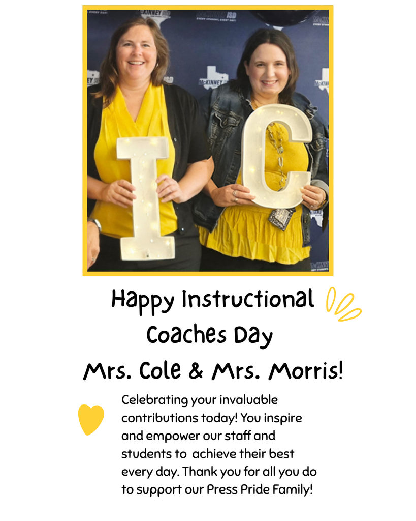 Happy Instructional Coaches Day Mrs. Cole and Mrs. Morris!