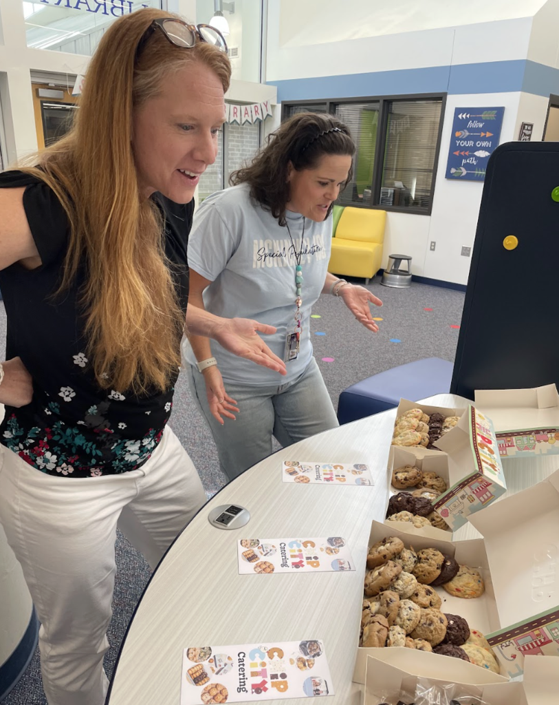 People looking at cookies