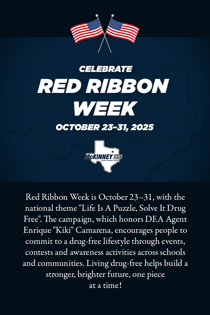 graphic with American flags and MISD logo that repeats the text in the post