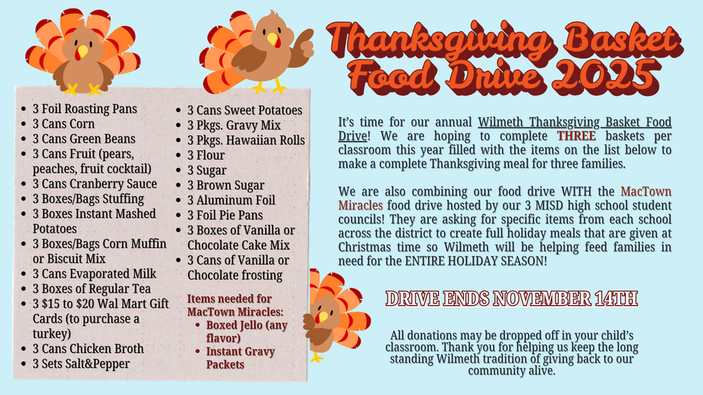 thanksgiving basket drive