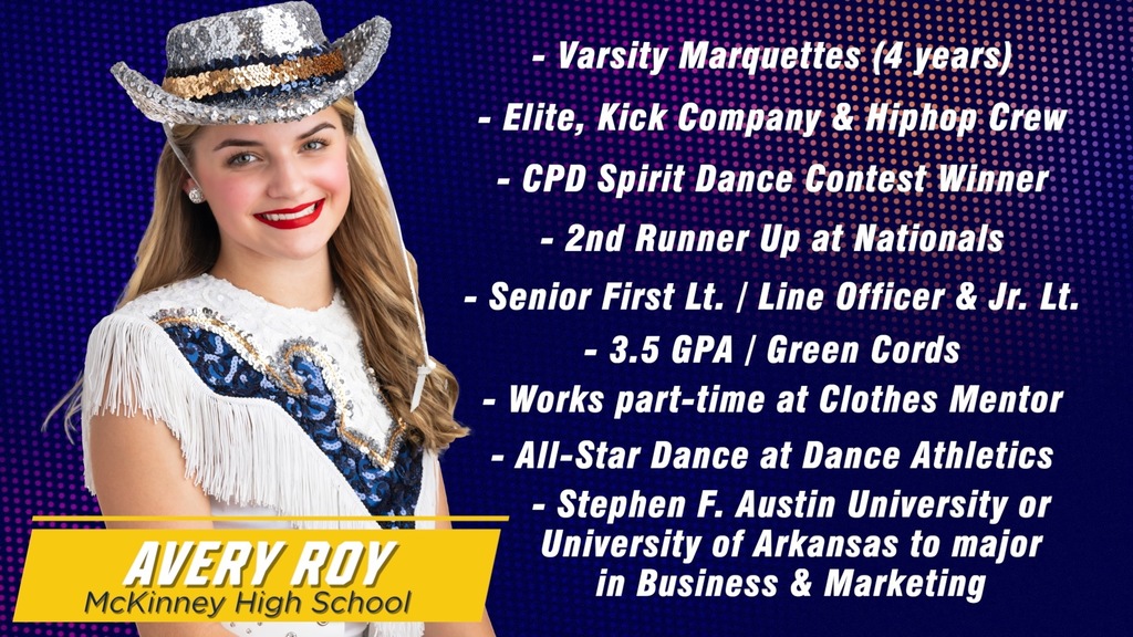 Avery  Roy MHS Marquettes Scholar Artist