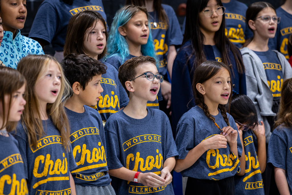 Wolford choir members singing