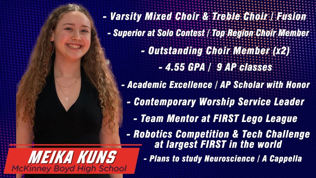 Picture of Meika Kuns from McKinney Boyd High School